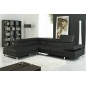2eme paiement : Canapé d'angle en cuir italien 5/6 places grand george, noir, 6x sans frais, total commande: 1698 euros