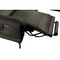 Canapé d'angle relax en 100% tout cuir épais de luxe italien avec relax électrique, 5/6 places DALI, anthracite, angle droit