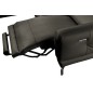 - Canapé d'angle relax en 100% tout cuir épais de luxe italien avec relax électrique, 5/6 places DALI, anthracite, angle gauche