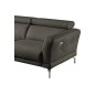 - Canapé d'angle relax en 100% tout cuir épais de luxe italien avec relax électrique, 5/6 places DALI, anthracite, angle gauche