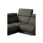 - Canapé d'angle relax en 100% tout cuir épais de luxe italien avec relax électrique, 5/6 places DALI, anthracite, angle gauche