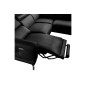 Canapé d'angle relax en 100% tout cuir épais de luxe italien avec relax électrique, 5/6 places DALI, noir, angle droit