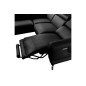 - Canapé d'angle relax en 100% tout cuir épais de luxe italien avec relax électrique, 5/6 places DALI, noir, angle gauche