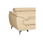 Canapé d'angle convertible en cuir italien de luxe 5/6 places FINLANDE avec coffre, beige, angle droit