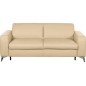 Canapé 3 places convertible en cuir italien de luxe ALVINE, beige