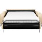 Canapé 3 places convertible en cuir italien de luxe ALVINE, beige