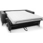 Canapé 3 places convertible en cuir italien de luxe MOVIDA, gris foncé