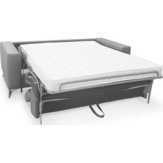 Canapé 3 places convertible en cuir italien de luxe MOVIDA, gris clair