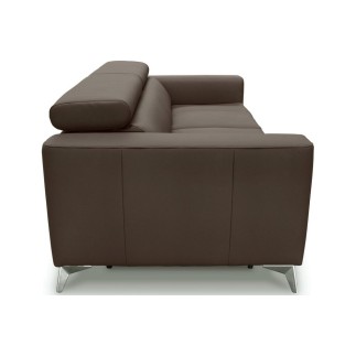 Canapé 3 places convertible en cuir italien de luxe MOVIDA, taupe
