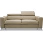 Canapé 3 places convertible en cuir italien de luxe MOVIDA, beige