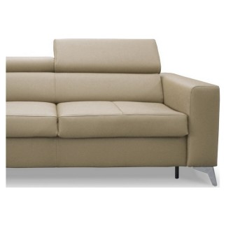 Canapé 3 places convertible en cuir italien de luxe MOVIDA, beige