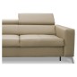 Canapé 3 places convertible en cuir italien de luxe MOVIDA, beige