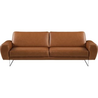 2EME paiement de la commande: Canapé 3 places en 100% tout cuir italien de prestige, spencer, marron cognac, 6x sans frais, tota