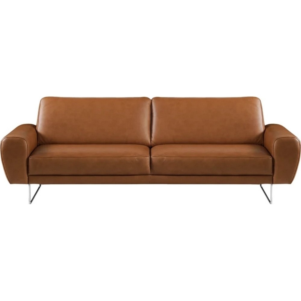 2EME paiement de la commande: Canapé 3 places en 100% tout cuir italien de prestige, spencer, marron cognac, 6x sans frais, tota