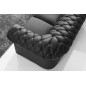 Canapé d'angle en cuir italien 6/7 places BIJOU, noir. Canapé d'angle en cuir italien 6/7 places BIJOU, noir.