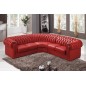 Canapé d'angle en cuir italien 6/7 places BIJOU, rouge. Canapé d'angle en cuir italien 6/7 places BIJOU, rouge.