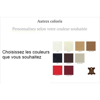 Ensemble canapé 3 places et 2 places et fauteuil en cuir italien vachette CANDIDE, couleurs personnalisées