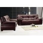 Ensemble oxford 3 pièces: composé d'un canapé 3 places + 2 places + fauteuil en cuir luxe italien vachette, chocolat