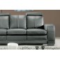 Ensemble composé d'un canapé 3 places et d'un canapé 2 places cuir luxe italien, AVEC UN POUF REPOSE PIED OFFERT, ROSSO, gris fo