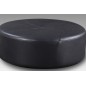 Grand pouf en cuir italien GIANT, noir.
