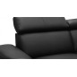 Canapé d'angle en cuir italien de luxe 5/6 places avec relax électrique et coffre, LINCOLN, noir, angle droit