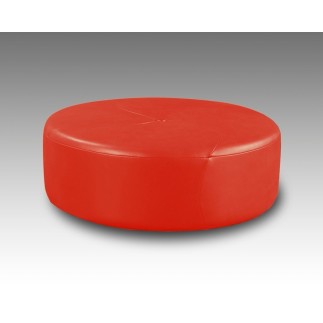 Grand pouf en cuir italien GIANT, rouge.