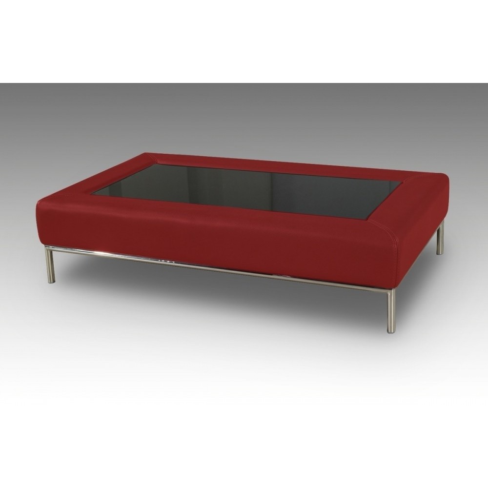 Table basse design CONTI, bordeaux