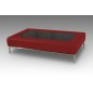 Table basse design CONTI, bordeaux