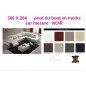 1er paiement acompte commande: Canapé d'angle relax en cuir buffle italien, de luxe RELAXINO, personnalisée SUR MESURE 386X204 c