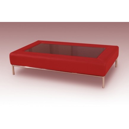 Table basse design CONTI, rouge