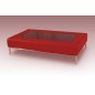 Table basse design CONTI, rouge