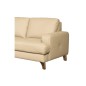 Canapé d'angle convertible en cuir italien de luxe 4/5 places avec coffre, FARELI, beige, angle gauche