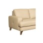 Canapé d'angle convertible en cuir italien de luxe 4/5 places avec coffre, FARELI, beige, angle droit