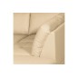 Canapé d'angle convertible en cuir italien de luxe 4/5 places avec coffre, FARELI, beige, angle droit