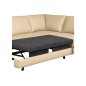 Canapé d'angle convertible en cuir italien de luxe 4/5 places avec coffre, FARELI, beige, angle droit