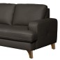 Canapé d'angle convertible en cuir italien de luxe 4/5 places avec coffre, FARELI, chocolat, angle droit