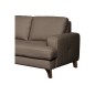Canapé d'angle convertible en cuir italien de luxe 4/5 places avec coffre, FARELI, taupe, angle gauche
