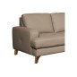 Canapé d'angle convertible en cuir italien de luxe 4/5 places avec coffre, FARELI, taupe, angle droit