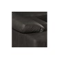 Canapé d'angle en 100% tout cuir épais de luxe italien 5/6 places PORTO, noir, angle droit