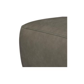 Canapé d'angle en 100% tout cuir épais de luxe italien 5/6 places PORTO, gris, angle gauche