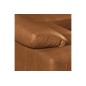 Canapé d'angle en 100% tout cuir épais de luxe italien 5/6 places PORTO, couleur cognac, angle gauche, Marron cognac