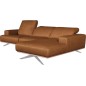Canapé d'angle en 100% tout cuir épais de luxe italien 5/6 places PORTO, couleur cognac, angle droit, Marron cognac Canapé d'angle en 100% tout cuir épais de luxe italien 5/6 places PORTO, couleur cognac, angle droit, Marron cognac