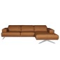 Canapé d'angle en 100% tout cuir épais de luxe italien 5/6 places PORTO, couleur cognac, angle droit, Marron cognac Canapé d'angle en 100% tout cuir épais de luxe italien 5/6 places PORTO, couleur cognac, angle droit, Marron cognac
