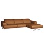 Canapé d'angle en 100% tout cuir épais de luxe italien 5/6 places PORTO, couleur cognac, angle droit, Marron cognac Canapé d'angle en 100% tout cuir épais de luxe italien 5/6 places PORTO, couleur cognac, angle droit, Marron cognac