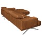 Canapé d'angle en 100% tout cuir épais de luxe italien 5/6 places PORTO, couleur cognac, angle droit, Marron cognac Canapé d'angle en 100% tout cuir épais de luxe italien 5/6 places PORTO, couleur cognac, angle droit, Marron cognac