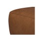Pouf PORTO en tout cuir italien haut de gamme vachette, coloris marron cognac