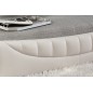 Lit en cuir italien de luxe KING, blanc, 160x200
