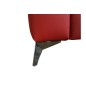 Canapé d'angle convertible en cuir italien de luxe 5/6 places avec coffre, MONZA, rouge foncé, angle droit