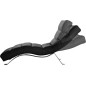Chaise longue réglable multipositions, en cuir de luxe italien, SWEET, noir
