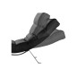 Chaise longue réglable multipositions, en cuir de luxe italien, SWEET, noir